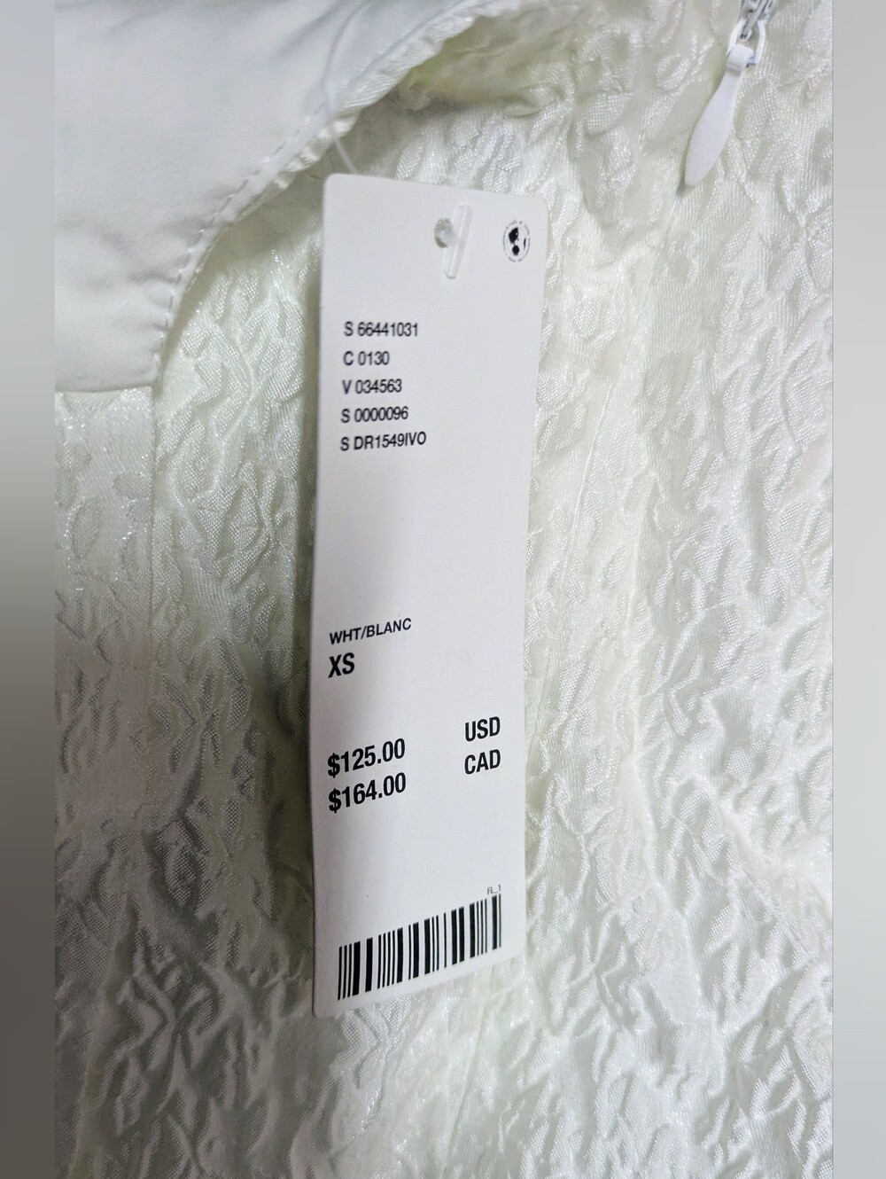Sister Jane Textured White V-Neck Tunic with Bow Waist Size  XS - Picture 6 of 11